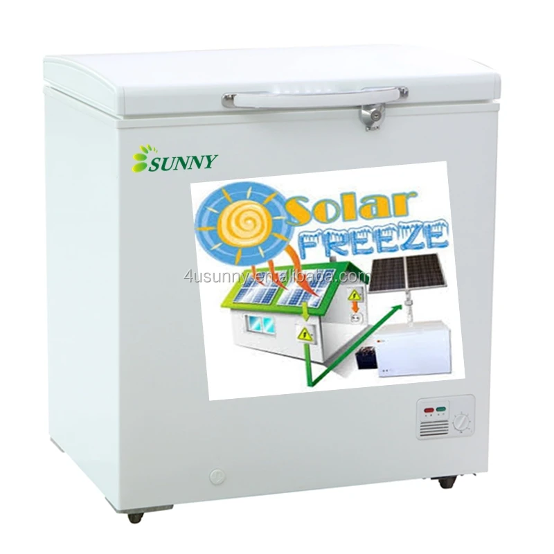 Best Solar Freezer Manufacturer  10Cu.ft 24V DC Deep Chest Display Freezer Ice Cream Commercial Upright Solar Powered Freezer