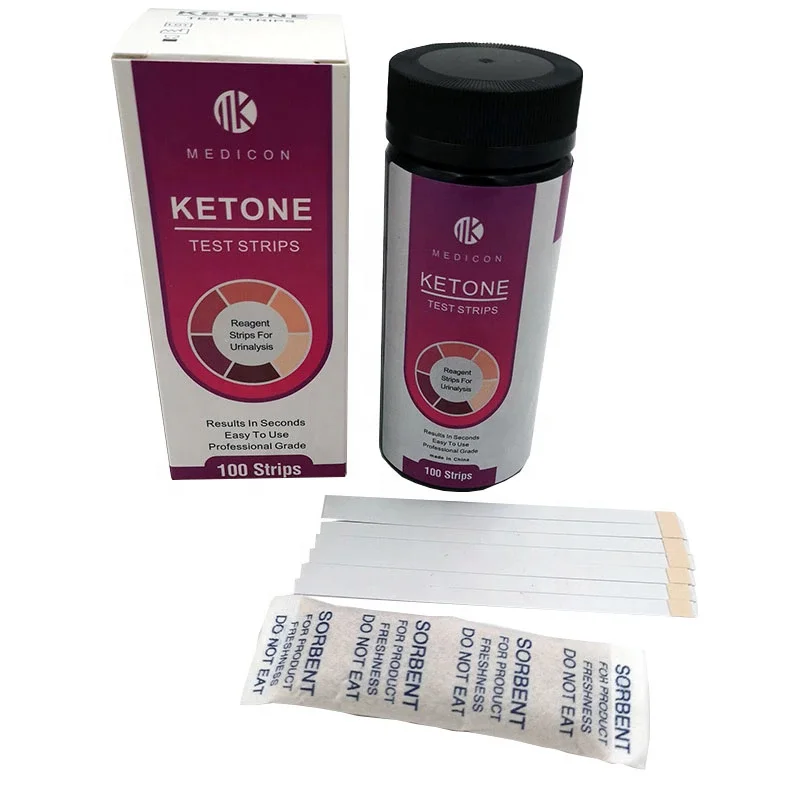 100 URS-1K  Ketone Test Strips, Keto Urine Analysis for Ketogenic, Atkins, LCHF, Paleo, Diabetics, Diet Monitor Weight