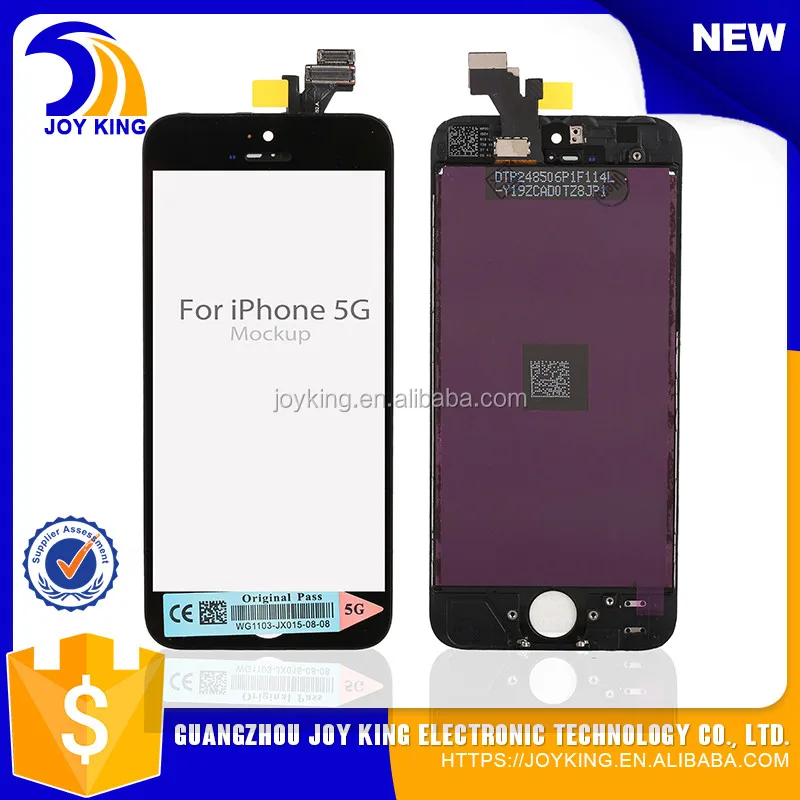 Мобильный телефон lcd/дисплей высокого качества для iphone 5 сенсорный жк-экран