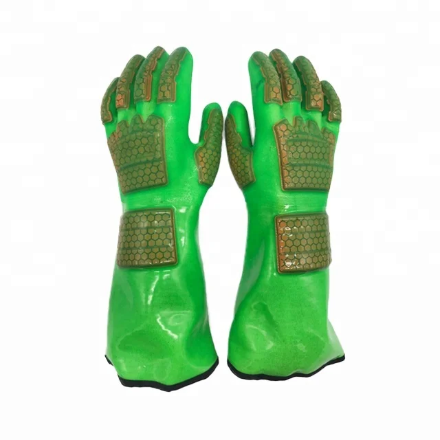 New pvc coated safety gloves impact resistant mining safety gloves cut level 5 safety gloves 100% waterproof