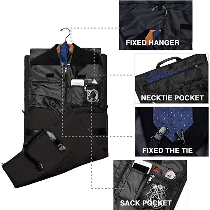 OEM factory straight selling Carry on Garment Bag Large Duffel Bag Suit Travel Bag with Shoe Pouch for Men Women