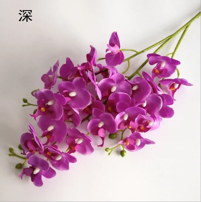 Оптовая продажа желтые орхидеи искусственные цветы длинный стебель