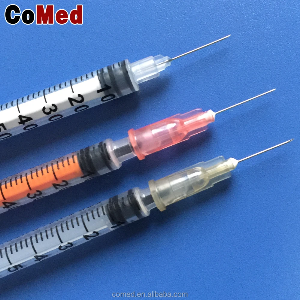 Одноразовый шприц для инсулина 1 мл 100U и игла 27 г