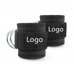 Gym Ankle Straps with Double Ring Attachment