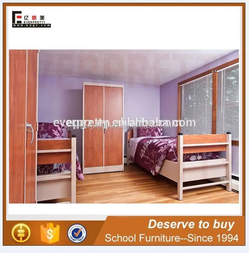 School Dormitory or Hostel Furniture Ergonomic Design Environment-friendly Student Use Single Bunk Bed