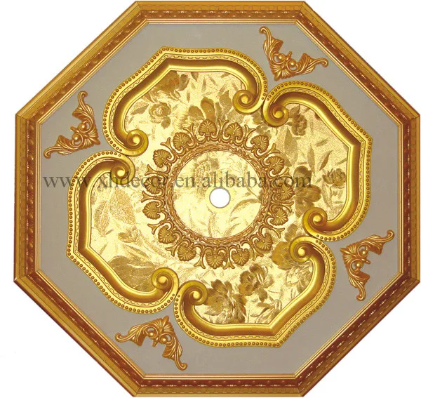 
Luxury square PVC and wooden ceiling medallion not gypsum ceiling tiles 