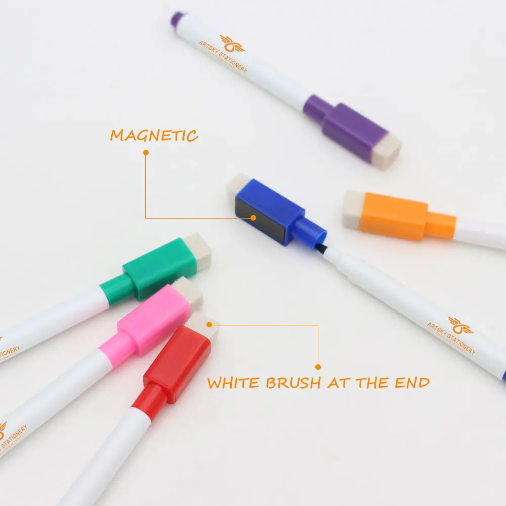 8 Pcs Colorful Whiteboard Marker Pen with Magnet,gleece Eraser,high Quality
