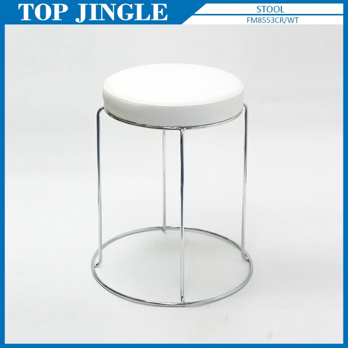 Foldable Plastic Cross Design Square Cushion Stool for Living Room
