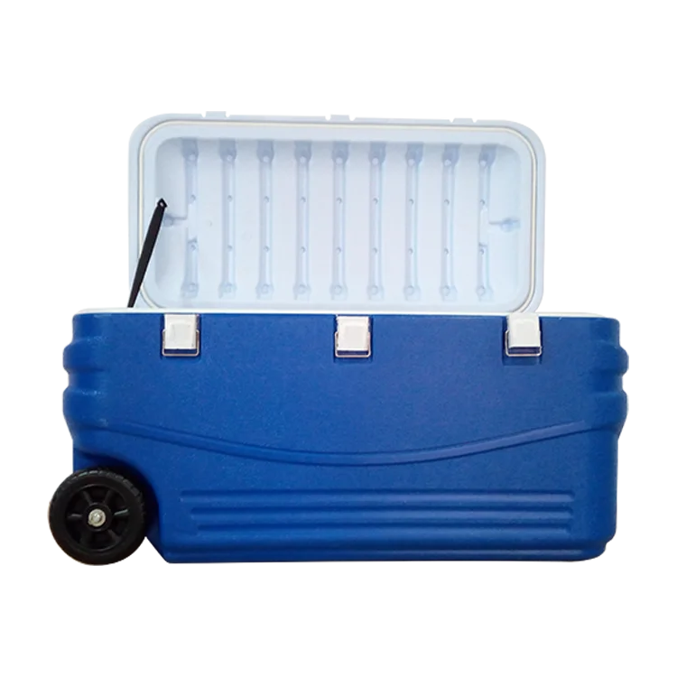 
blow molded 100L PU insulation cooler box 