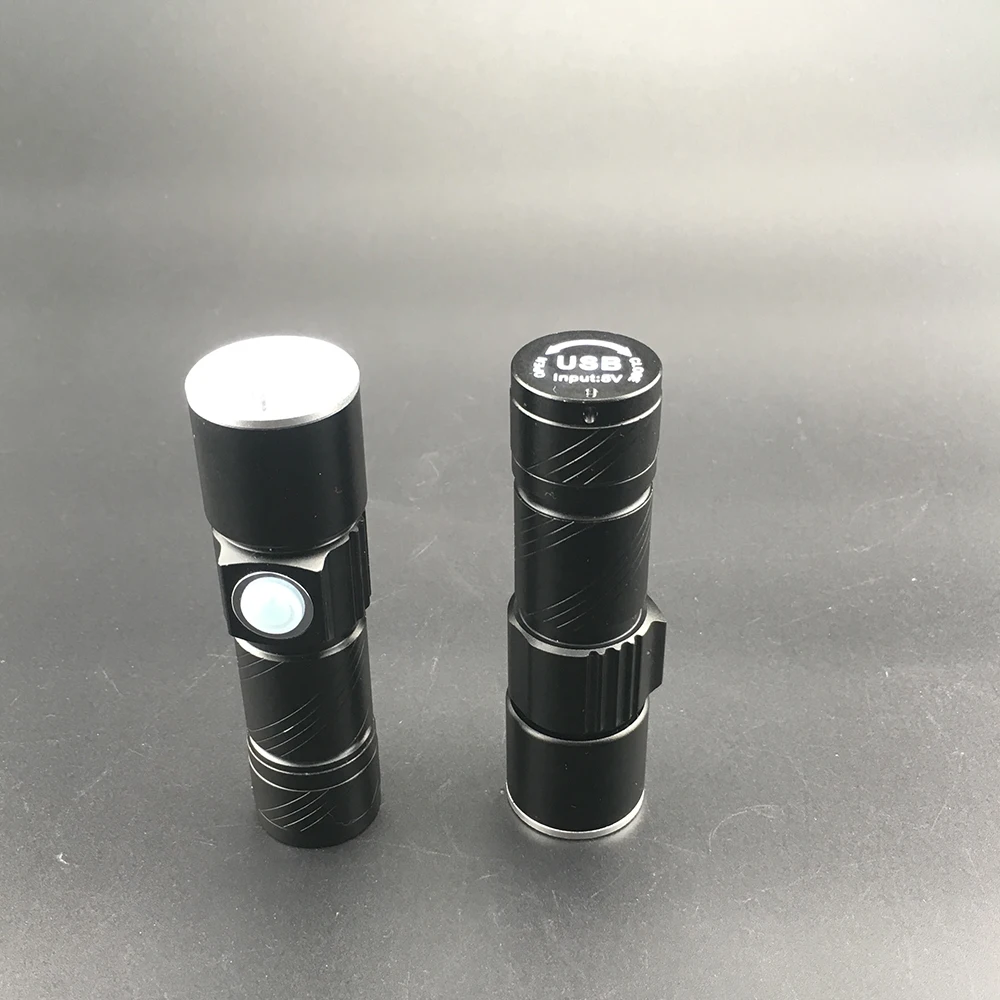 2021 Aluminum 18650 Emergency Pocket  led Manual usb Mini High Power Style Rechargeable Tactical led Torch Flashlight