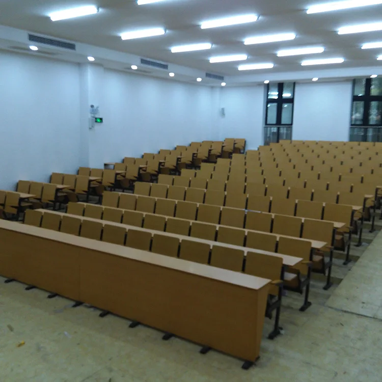 College Furniture Lecture Hall Wooden Folding Step Middle School Sets Students Desk