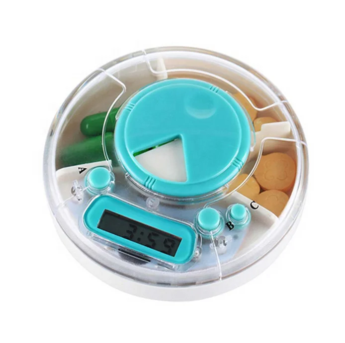 Health care digital pill box with electric alarm medicine pill organizer