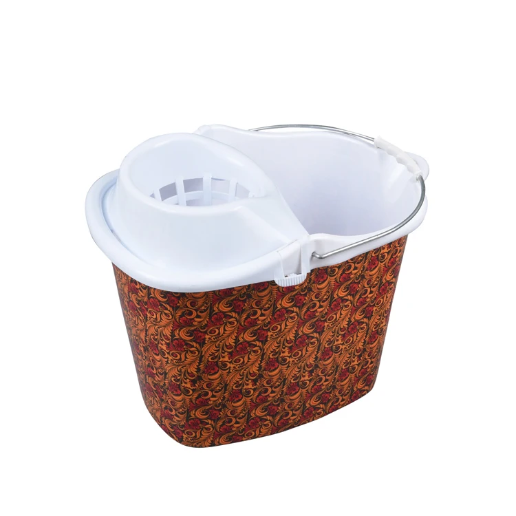 
Custom printed mop bucket Wholesale plastic bucket with tap wringer mop bucket with factory price 
