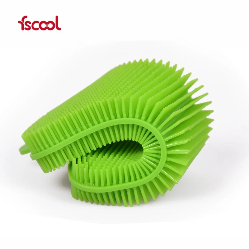 Factory scourcing pad scrubber Silicone Kitchen Cleaning washing tools Sponge Brush for dish bowl pot pan cup
