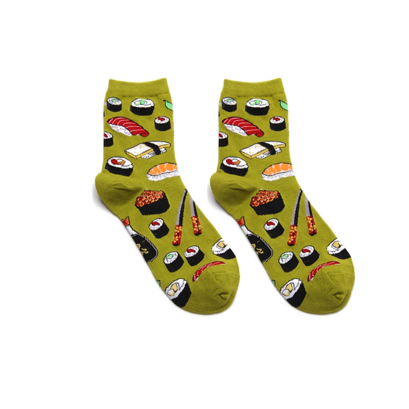 Womens Novelty Crazy Crew Socks Funny Colorful Food Socks Sushi Socks