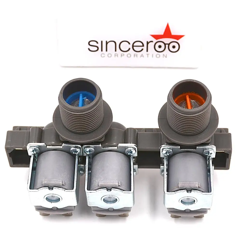 2017 SINCEROO inlet water solenoid valve 3 way valve multi-way outlet joint washing machine
