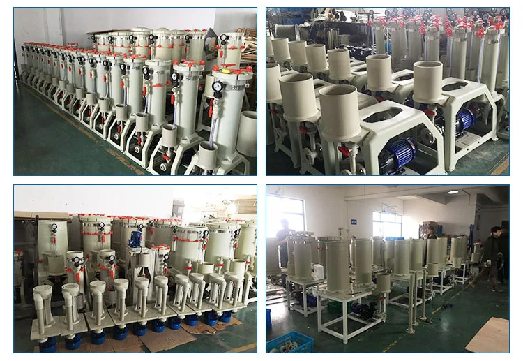 PVC chrome plated filter housing with cartridge filter for chrome plating