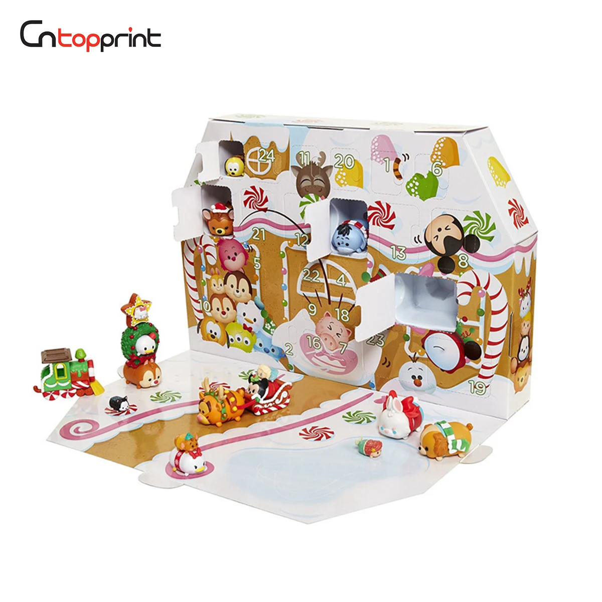 Factory Price Christmas Chocolate Advent Calendar Packaging Box Gift Box Cardboard Advent Calendar
