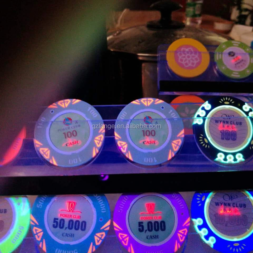UV Light Casino Chip Counterfeit Money Detector Machine Poker Chips Scanner