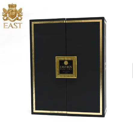 Eastbox Luxury High Quality Embossing Special Box Hard Cardboard Packaging Metallic Perfume Box With Insert
