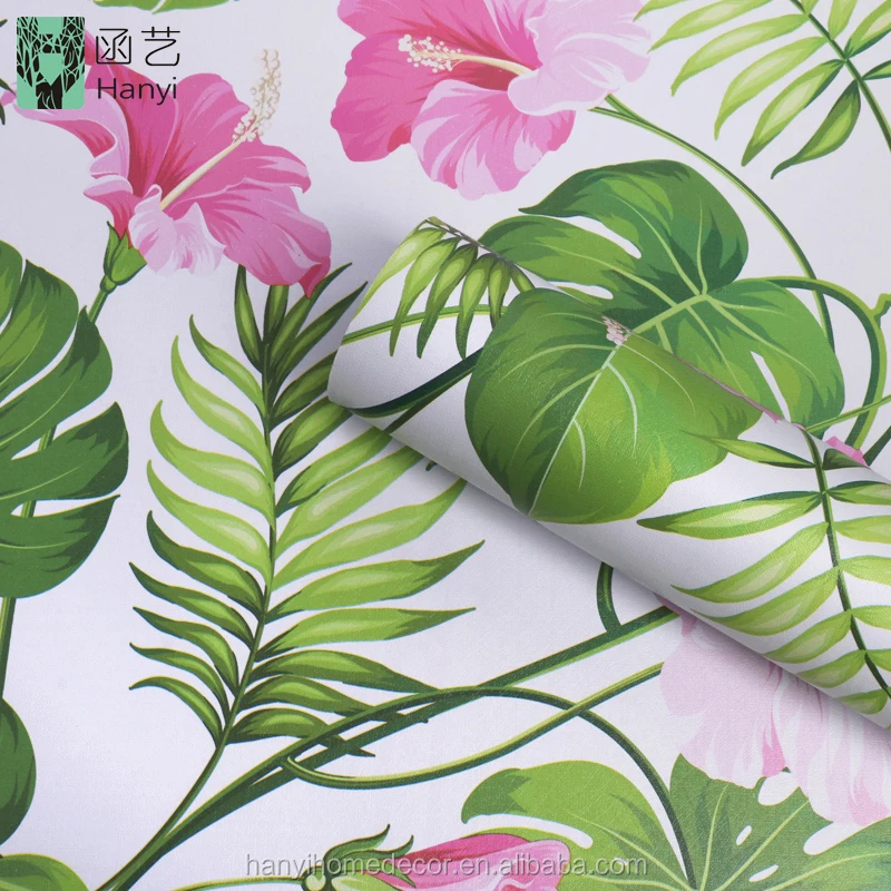 China vinyl wallcovering wallpaper designs flower photo wallpaper home decoration