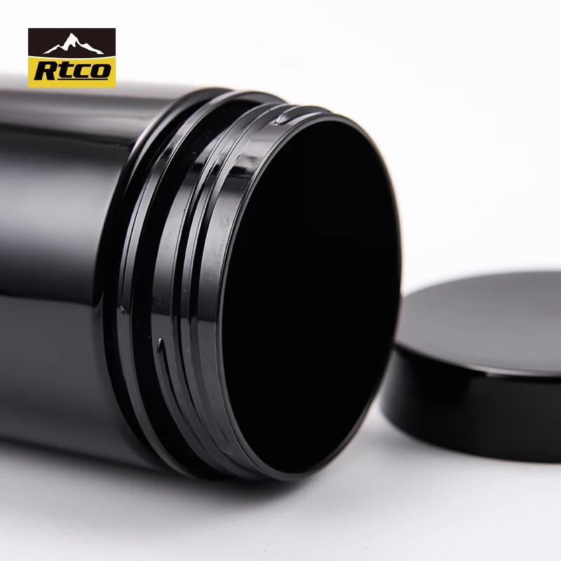 RTCO BPA Free Black Pet Plastic Container For Protien Powder