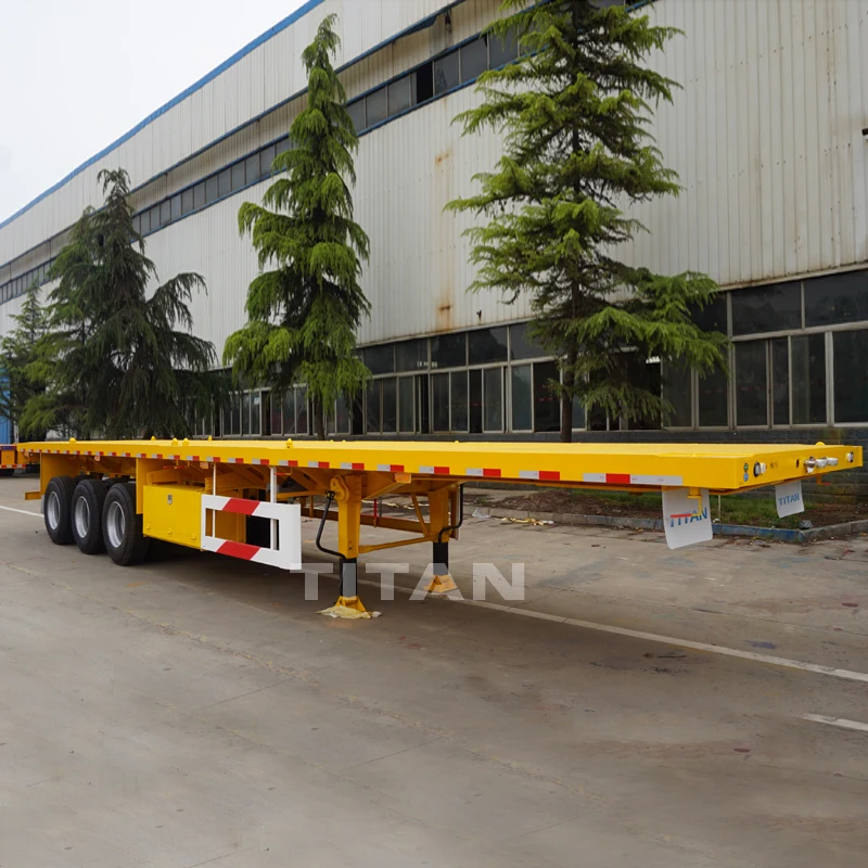 heavy duty tandem axle 20 foot 40 foot custom cargo trailer manufacturers container flatbed trailer manufacturers
