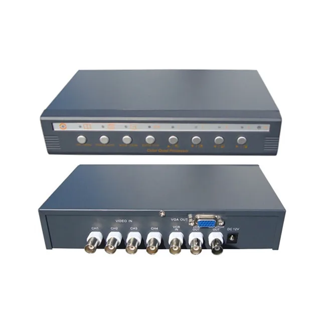 
4CH Realtime Color Quad Processor VGA Video Multiplexer 