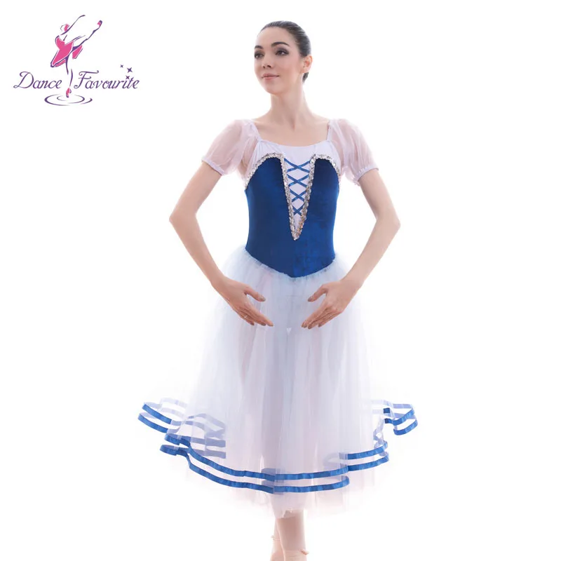Short sleeve ballet tutu long dress for child and adult ballerina dance costume 18700