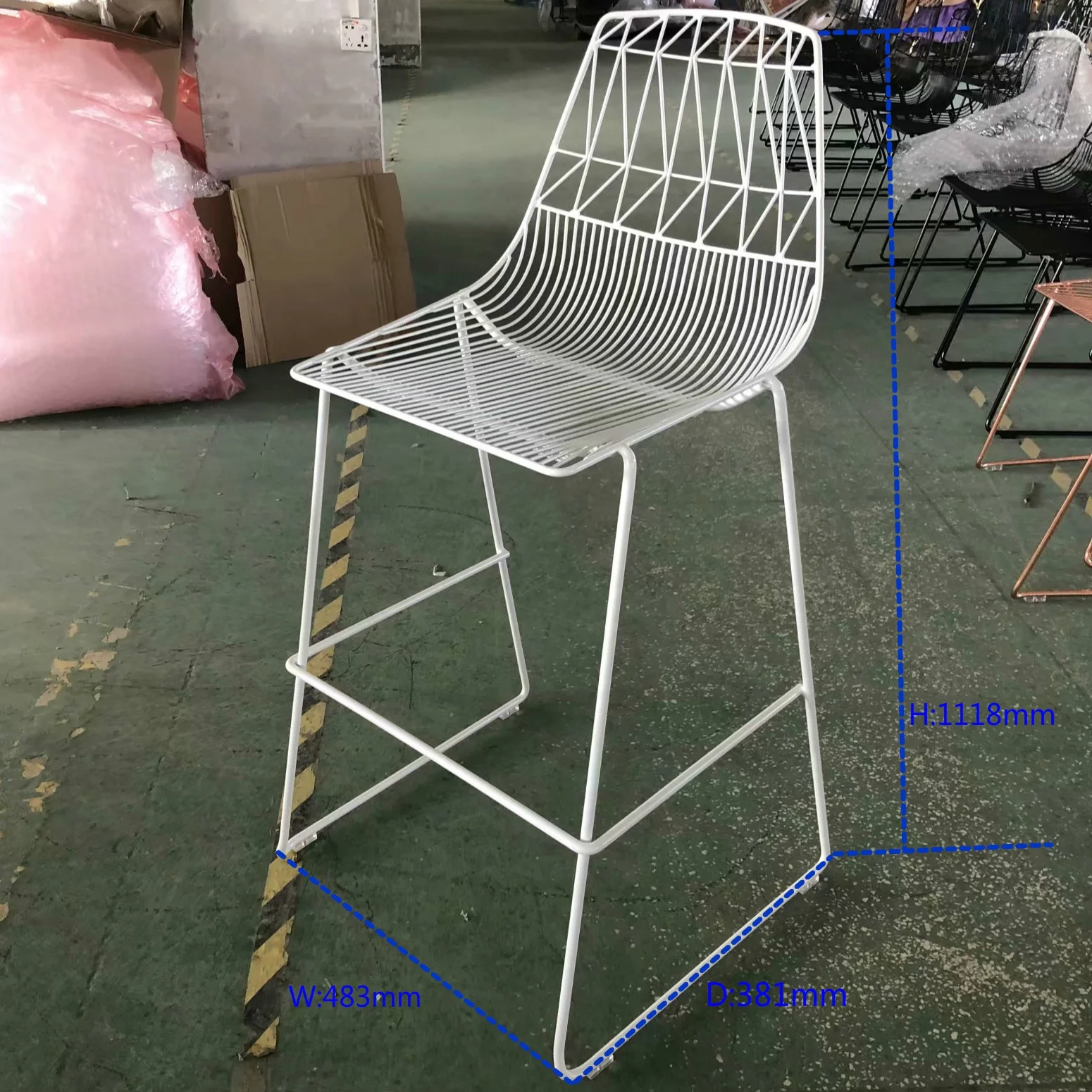 Indoor Wholesale Restaurant Chairs Cafe Chairs Bar Stool with Wire Frame on Sale YT0M15