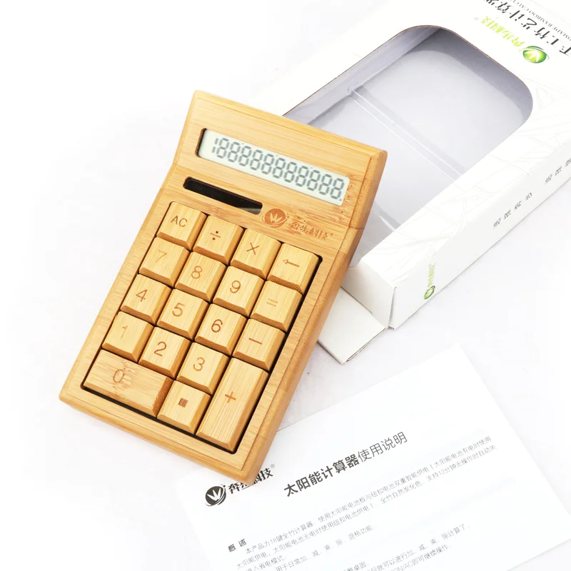 Фабрика изготовленный на заказ логотип Эко-дружественных брендовые товары, игрушки в подарок, игрушка для 12-разрядный калькулятор двоевластие бамбук
