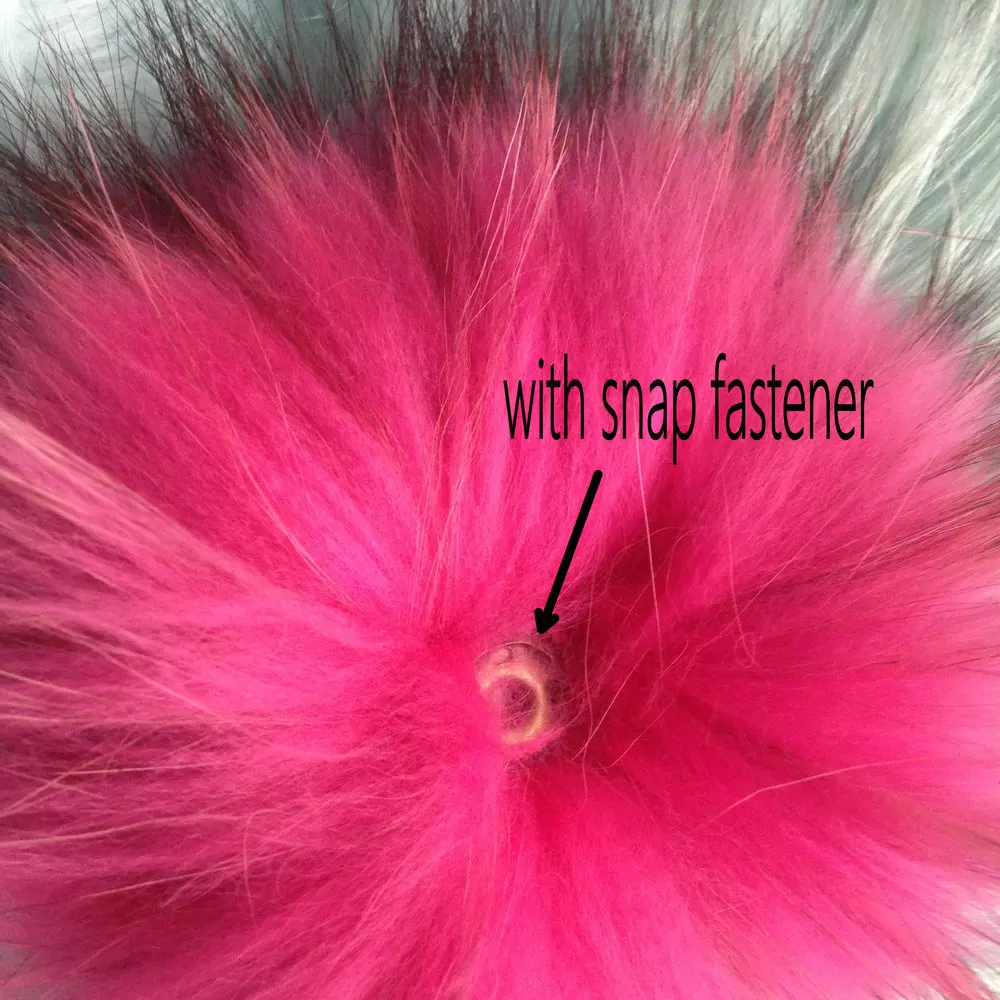 decorations balls raccoon fur ball detachable bag accessories  Real fluffy fox fur pompoms