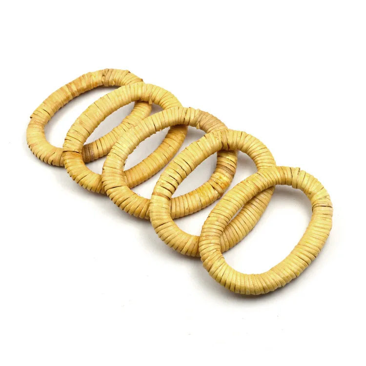 Wholesale 13cm Oval DIY Rattan Plaiting Article Bamboo Purse Bag Handles