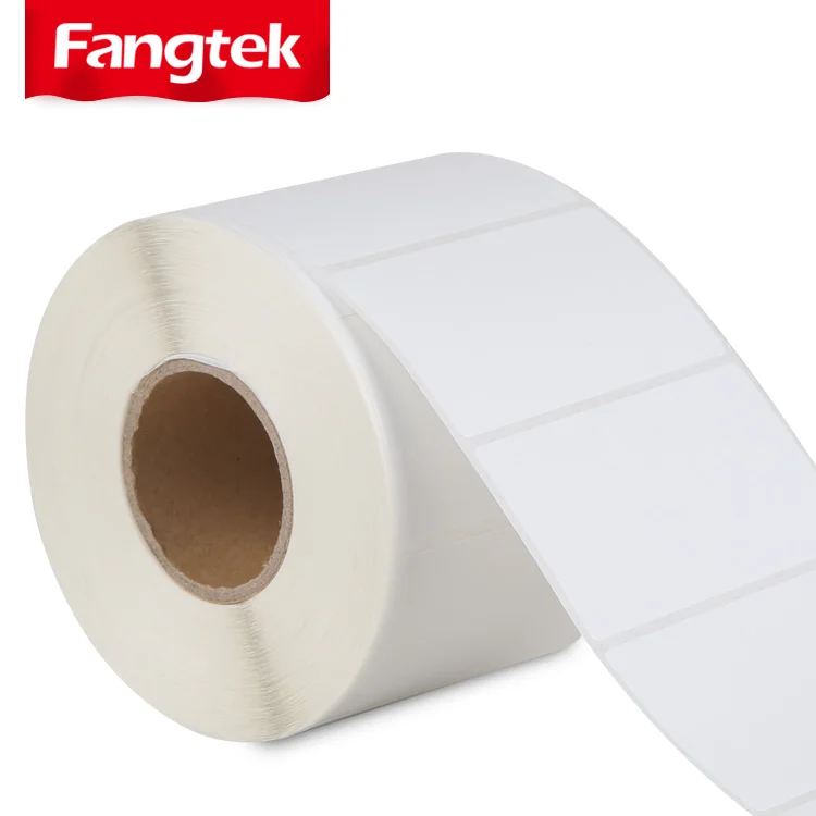 Coated art paper self adhesive barcode blank stickers label roll for sequence code print