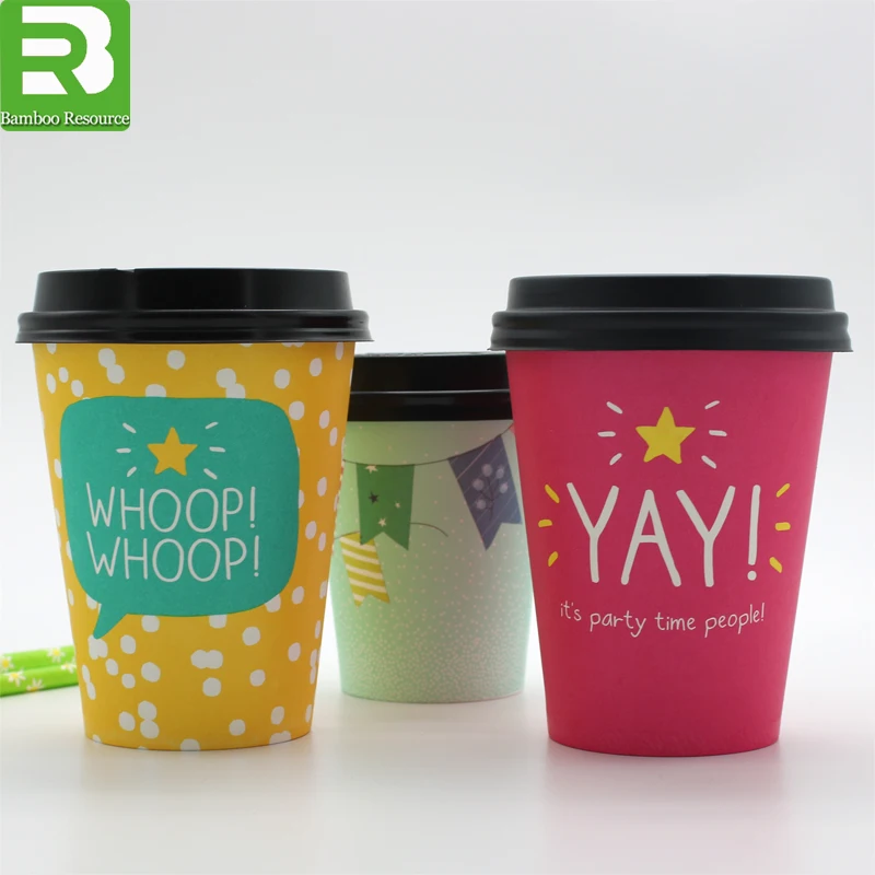 
2021 fashion design china single double ripple wall double pe logo color packaging custom 12 oz white paper cups 