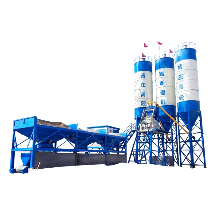 Good cost performance jianxin new types mechanical Concrete Batching  Plant with spindle planetary mixer  used for block make