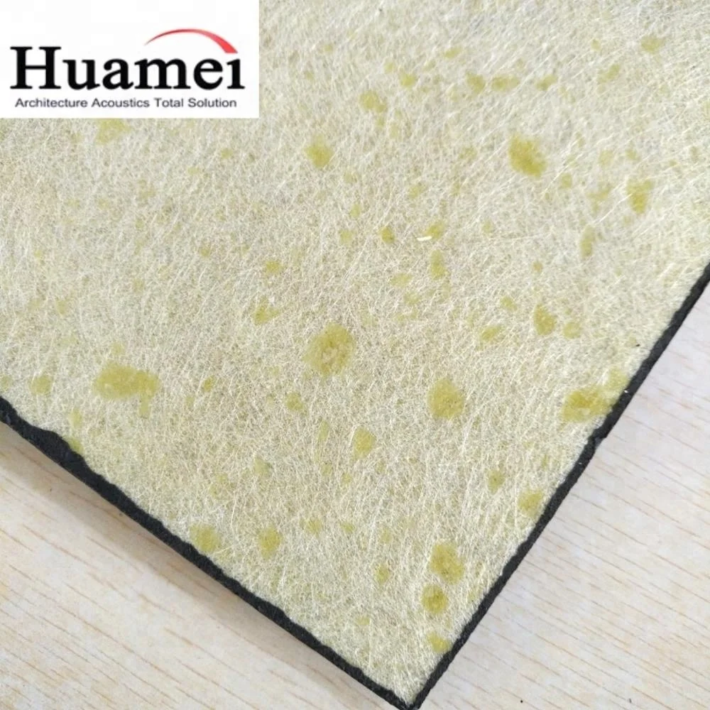 black glass wool face rock wool panel for cinema
