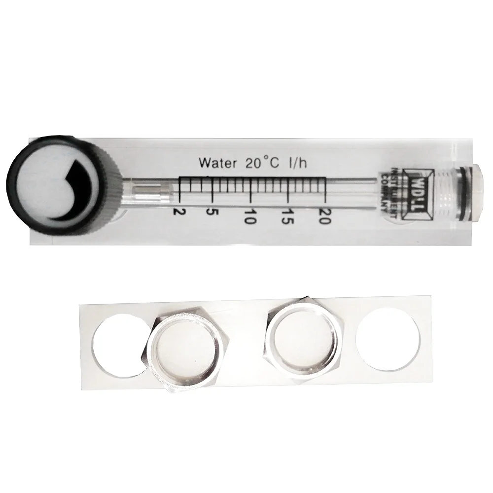 2-20L/H Adjustable Panel Water flow meter with valve measuring Liquid flow meter flow KHL-0802M-V DGOzone