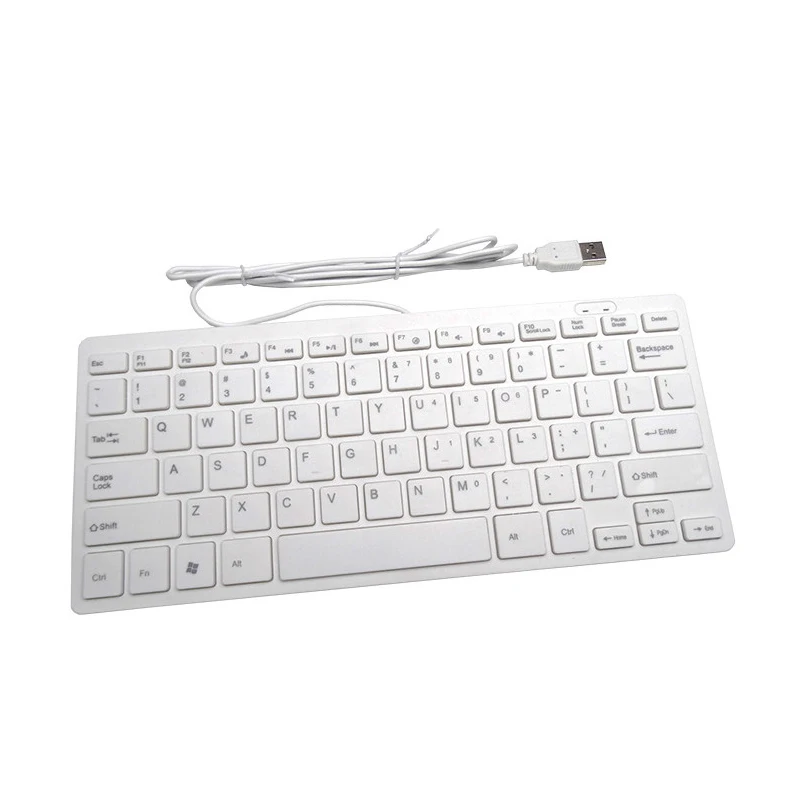 Wired chocolate 87 keys Slim Mini Keyboard