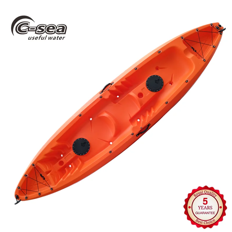 3 person plastic no inflatable sit on top ocean fishing kayak