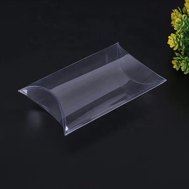 None MOQ Custom Transparent PVC Packaging Die Cut Pillow Box Acid Free Clear Vinyl Protector Case