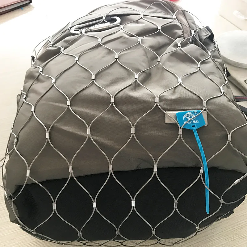 Anti-theft stainless steel wire mesh for hand made anti theft helmet bag