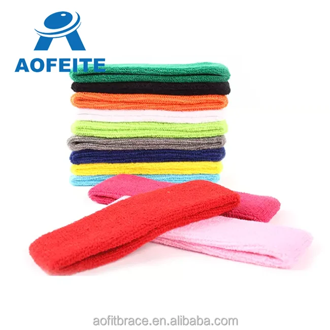 Women Sweatband Headband Sport Hair Band Elastic Wide Blend Cotton Yoga Exercise