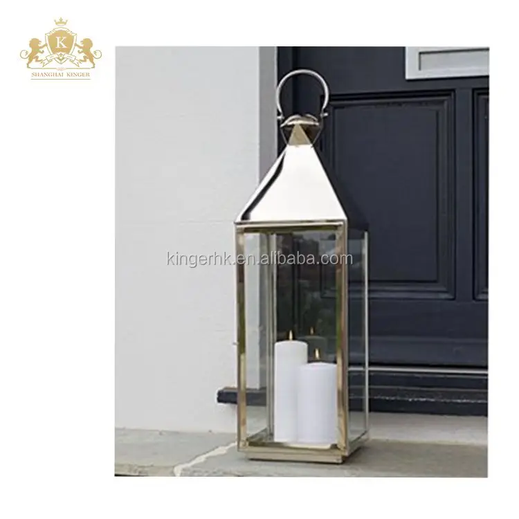 
Large garden lantern in stainless steel for wedding decoration 