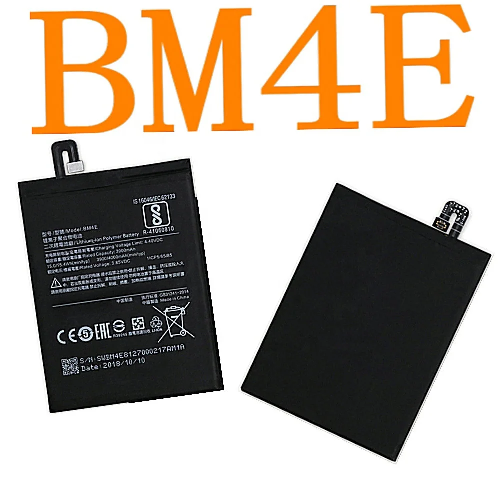 
Original Replacement Battery BM4E For Xiaomi MI Pocophone F1 battery Authentic Phone Battery 4000mAh 