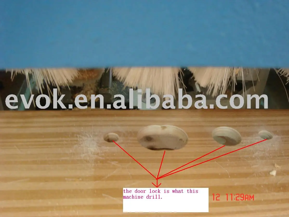 
CNC high-speed and full function wooden-door lock-hole and hinge boring machine 