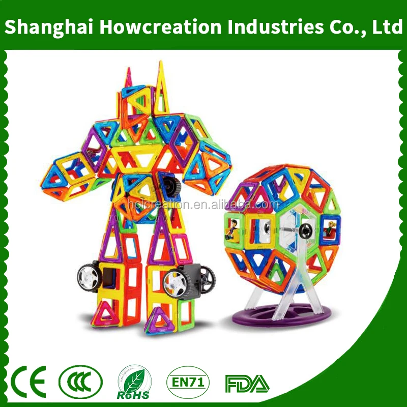 Plastic  78pcs Magnetic Building Blocks For Kids, Magnet Building Tiles Kits