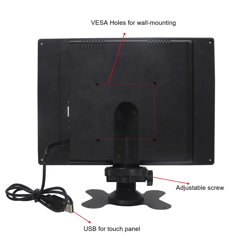 Customized rearview mirror monitor 10.1 inch IPS screen car roof lcd capacitive touch monitor