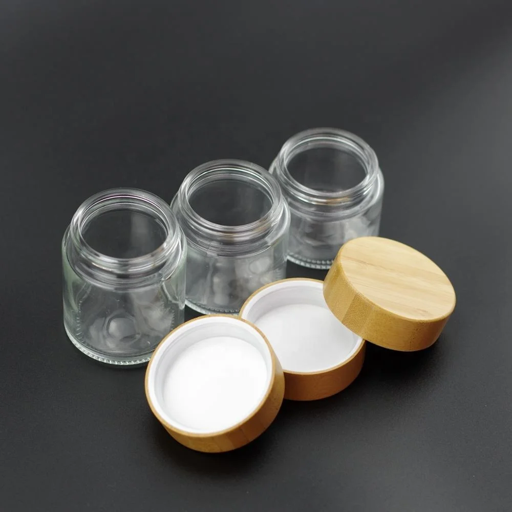 New arrival REAL BAMBOO lid childproof child resistant glass jar