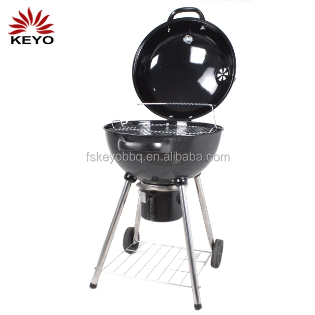 Party Outdoor Large Charcoal Bbq Grills Aluminum Kettle Barbecue Grill With Ash Catcher